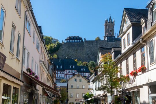 Scenic view of the beautiful architecture of Dillenburg on a sunny day