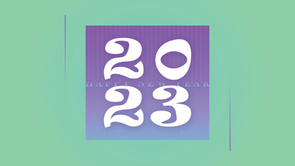 happy new year 2023 wallpaper with a gradient background