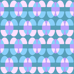 Abstract rounded ornament for decorating any surfaces or things. Seamless pattern.