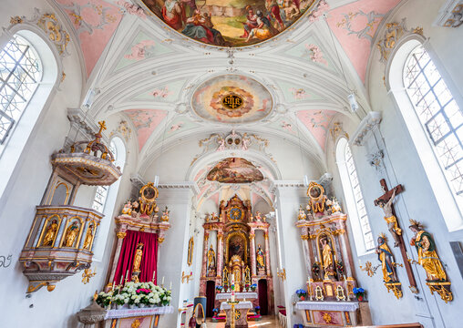 Wildsteig church, bavaria, germany