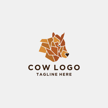 Cow logo icon vector image