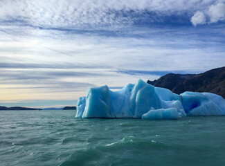 Iceberg al tramonto. Parco nazionale Los Glaciares, Calafate, Patagonia, Argentina.