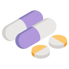 Modern design icon of pills