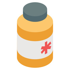 A unique design icon of drugs bottle