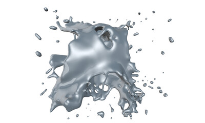 Liquid splash design element abstract 3D