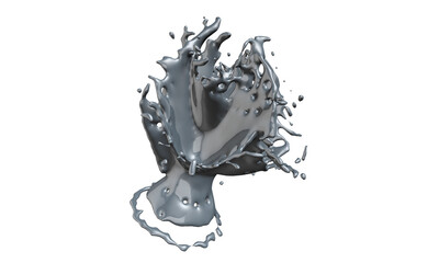 Liquid splash design element abstract 3D