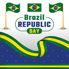 Brazil Republic Day Vector Illustration template