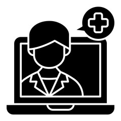 telemedicine solid icon