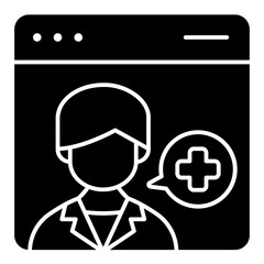 telemedicine solid icon