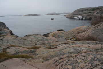 Fototapeta na wymiar Rocky coast near Smögen, Sweden.