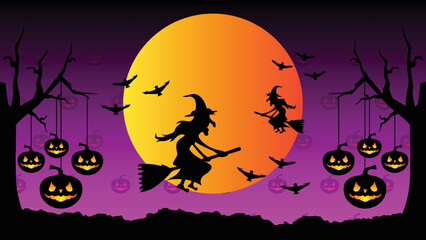 Hallowen design vector illustration, Background 