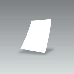 A4 Paper Bended Mockup with Bottom Shadow