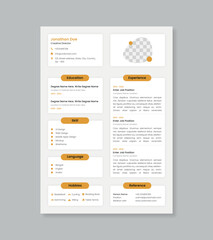 Colorful Professional CV Resume Design.