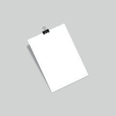 3D Render of A4 Size Paper Mockup. A4 Paper 3D Illustration.
