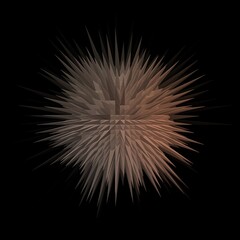 Fototapeta premium Sunburst wavy geometric background design. 