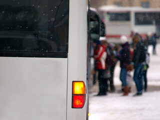 Busverkehr im Winter
