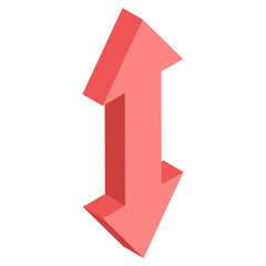 A perfect design icon of vertical double head arrow