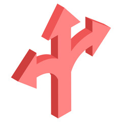 A premium download vector of triple direction upward arrows