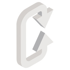 An icon design of double head arrow
