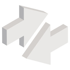 Opposite direction arrows icon