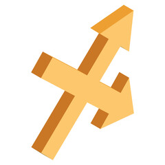 A premium design icon of cross arrows 