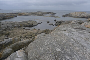 Fototapeta na wymiar Rocky landscape near Marstrand, Sweden