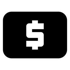 Fototapeta premium Icon Cash With Style Glyph