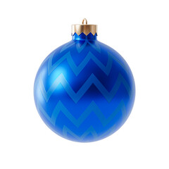 Blue bauble for Christmas or New Year holidays design, 3d render