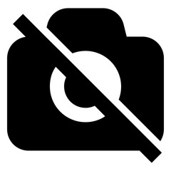 Icon Camera Off With Style Glyph
