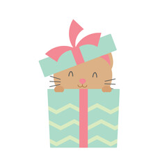 Kitty With Gift Box