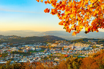 Aerial cityscape autumn Braga Portugal - 538363258