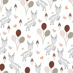 enchanted woodland seamless pattern background