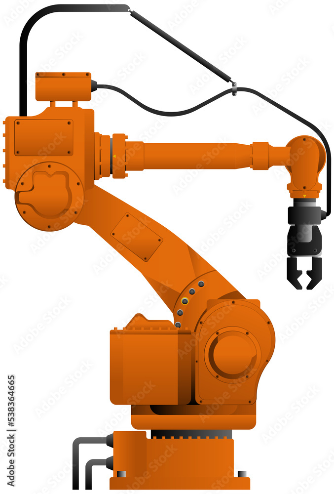 Aufkleber handling robot isolated
