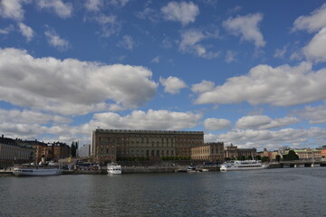 Fototapeta premium view of the city of Stockholm from the water