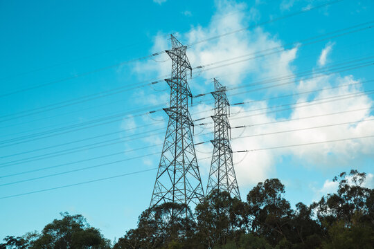 electricity towers - Powered by Adobe