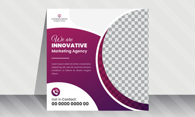 Business social media post banner template, Creative marketing post design, Square banner design
