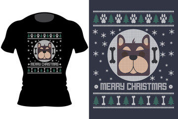 Ugly Christmas sweater t-shirt design