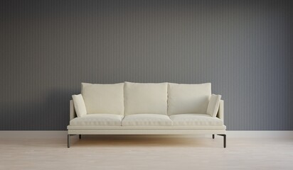 White sofa in a room