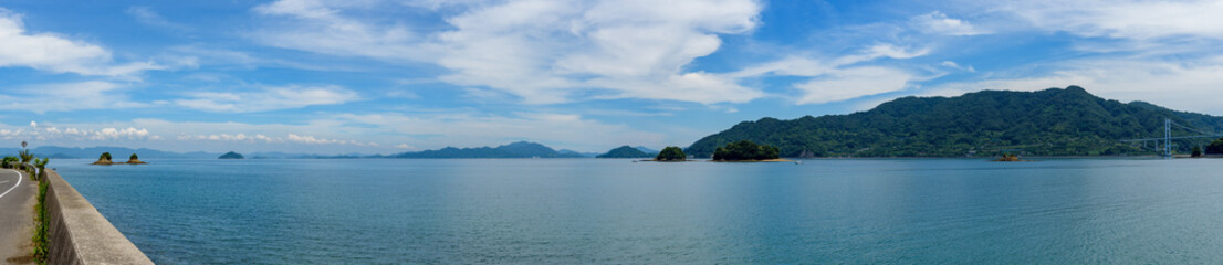 Coast Scenery of Seto Inland Sea, Tobishima Road, Kamikamagari Island