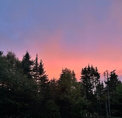 sunset in the mountains