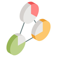 Modern design icon of pie charts 