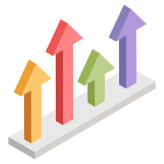 Perfect design icon of horizontal arrows chart 