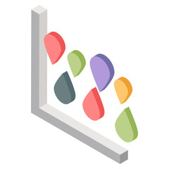 Location chart icon in editable design 