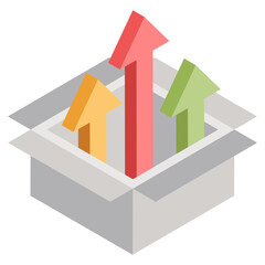 Creative design icon of arrows chart 