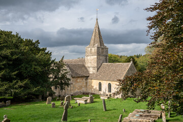 Fototapeta na wymiar St Kenelm's Church, Sapperton, Gloucestershire, Cotswolds, United Kingdom