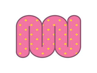 Psychedelic figure concept. Back to 80s and 90s, sticker for social networks in retro style. Graphic element for printing on fabric. Abstract geometric shapes. Cartoon flat vector illustration