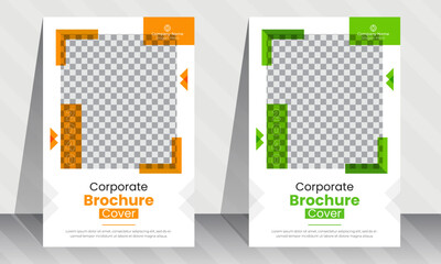 Modern Corporate promotional business brochure cover design template or annual report template
