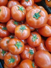 fresh organic red tomato at groceries