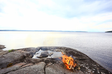 bonfire on the lake shore tourism motivation