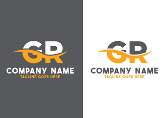 Letter GR initial logo design - GR logo - GR - obrazy, fototapety, plakaty